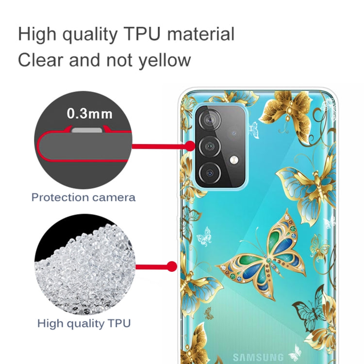 For Samsung Galaxy A52 5G / 4G Colored Drawing Pattern Highly Transparent TPU Protective Case