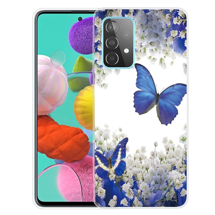 For Samsung Galaxy A52 5G / 4G Colored Drawing Pattern Highly Transparent TPU Protective Case