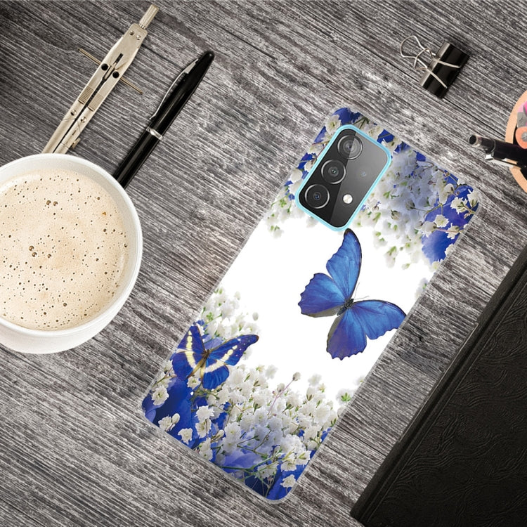 For Samsung Galaxy A52 5G / 4G Colored Drawing Pattern Highly Transparent TPU Protective Case