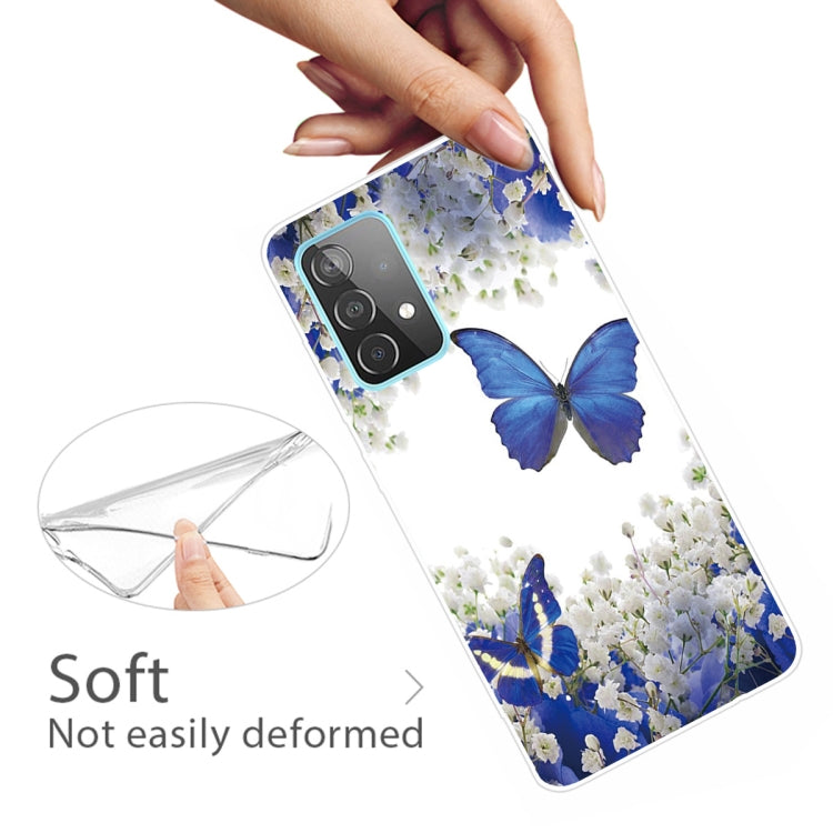 For Samsung Galaxy A52 5G / 4G Colored Drawing Pattern Highly Transparent TPU Protective Case