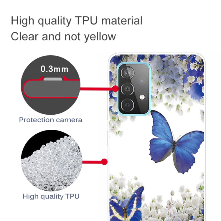 For Samsung Galaxy A52 5G / 4G Colored Drawing Pattern Highly Transparent TPU Protective Case