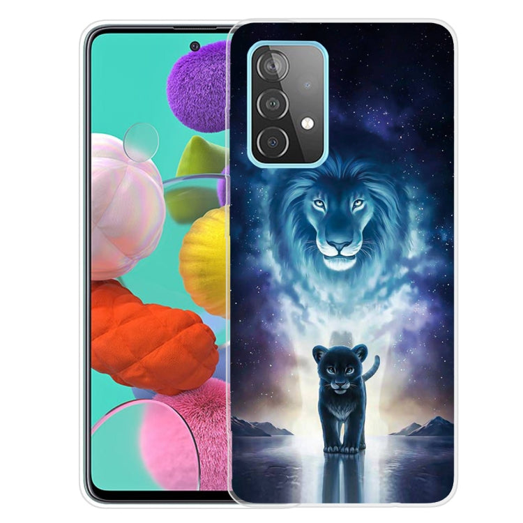 For Samsung Galaxy A52 5G / 4G Colored Drawing Pattern Highly Transparent TPU Protective Case