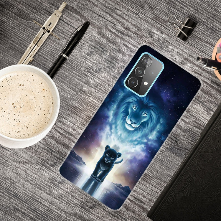For Samsung Galaxy A52 5G / 4G Colored Drawing Pattern Highly Transparent TPU Protective Case