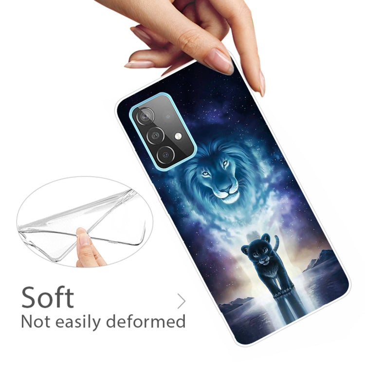 For Samsung Galaxy A52 5G / 4G Colored Drawing Pattern Highly Transparent TPU Protective Case