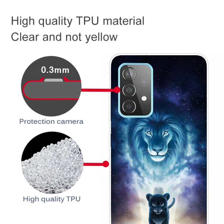 For Samsung Galaxy A52 5G / 4G Colored Drawing Pattern Highly Transparent TPU Protective Case