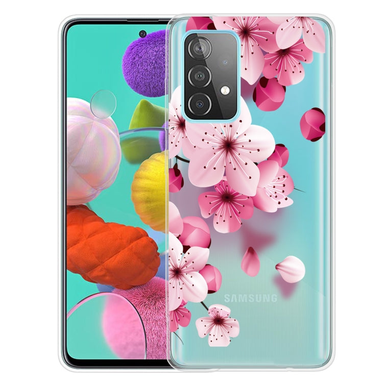 For Samsung Galaxy A52 5G / 4G Colored Drawing Pattern Highly Transparent TPU Protective Case