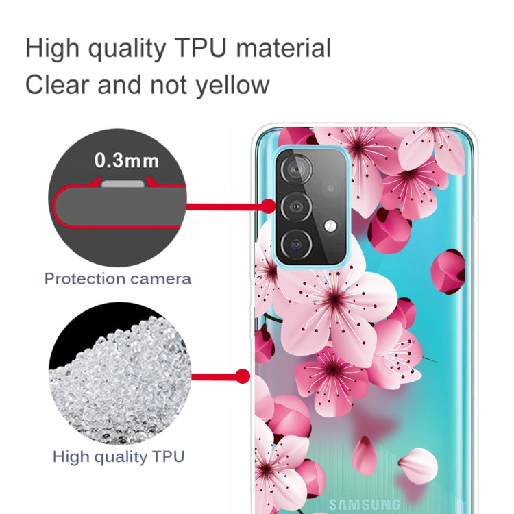 For Samsung Galaxy A52 5G / 4G Colored Drawing Pattern Highly Transparent TPU Protective Case