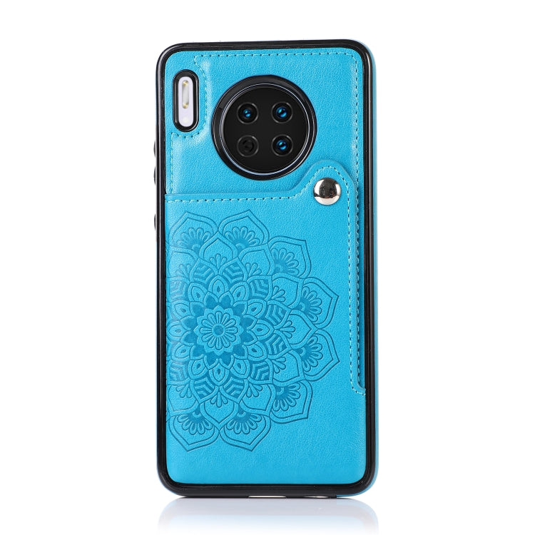 For Huawei Mate 30 Pro Embossed Pattern PU + TPU Protective Case with Holder & Wallet & Card Slots