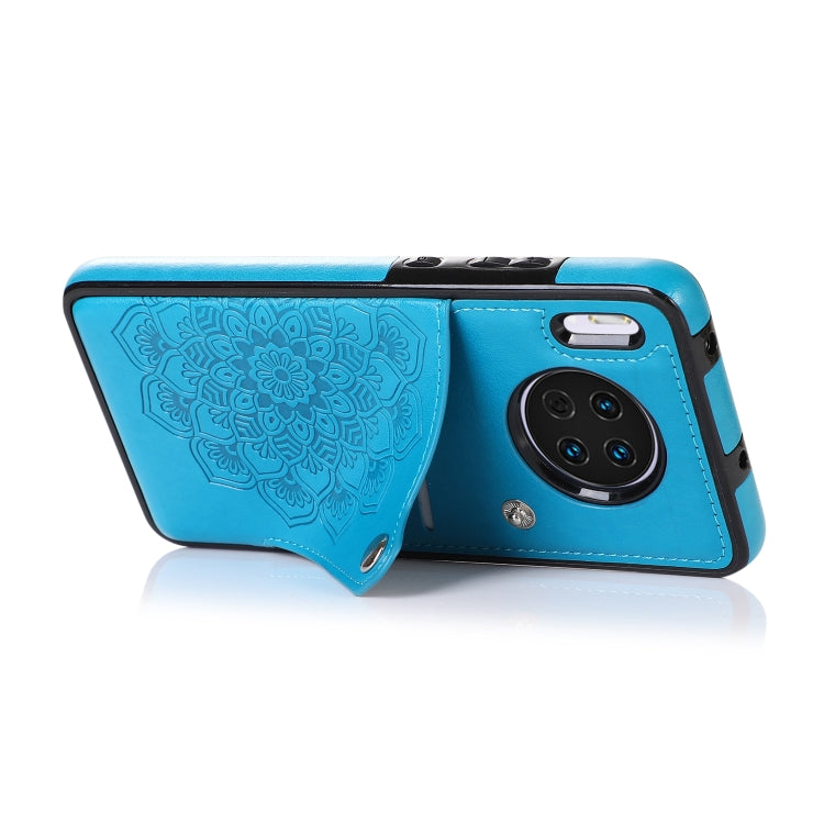 For Huawei Mate 30 Pro Embossed Pattern PU + TPU Protective Case with Holder & Wallet & Card Slots