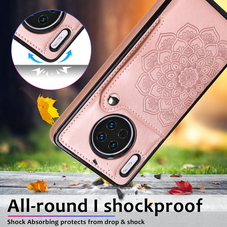 For Huawei Mate 30 Pro Embossed Pattern PU + TPU Protective Case with Holder & Wallet & Card Slots