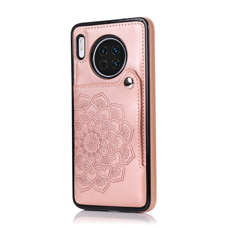 For Huawei Mate 30 Pro Embossed Pattern PU + TPU Protective Case with Holder & Wallet & Card Slots