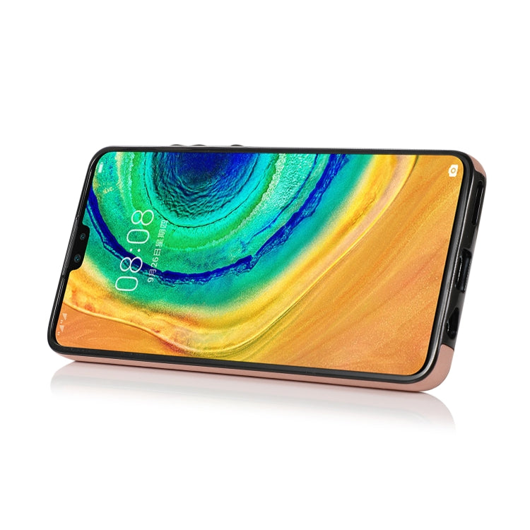 For Huawei Mate 30 Pro Embossed Pattern PU + TPU Protective Case with Holder & Wallet & Card Slots