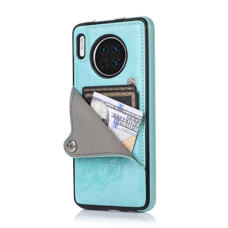 For Huawei Mate 30 Pro Embossed Pattern PU + TPU Protective Case with Holder & Wallet & Card Slots