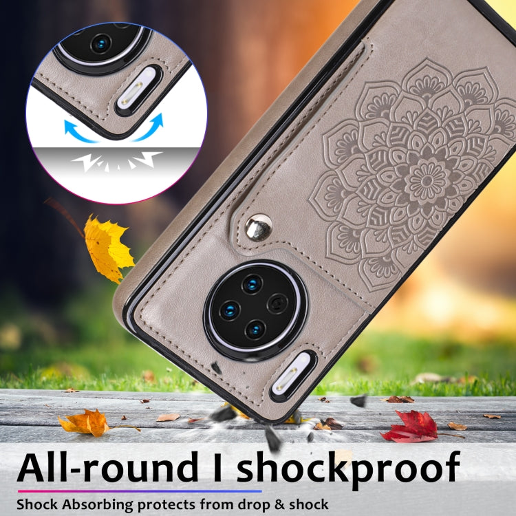 For Huawei Mate 30 Pro Embossed Pattern PU + TPU Protective Case with Holder & Wallet & Card Slots