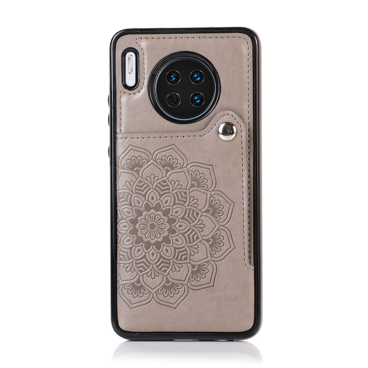 For Huawei Mate 30 Pro Embossed Pattern PU + TPU Protective Case with Holder & Wallet & Card Slots