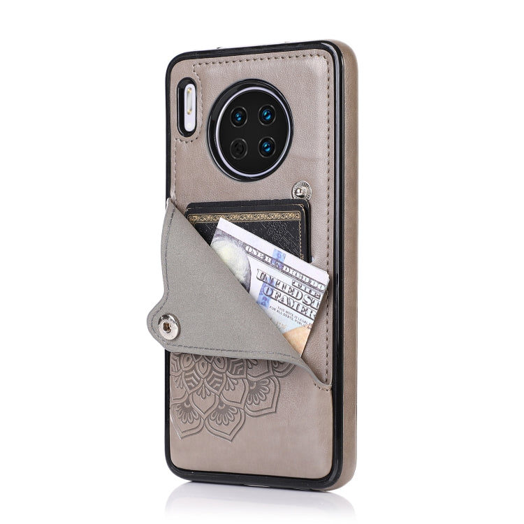 For Huawei Mate 30 Pro Embossed Pattern PU + TPU Protective Case with Holder & Wallet & Card Slots