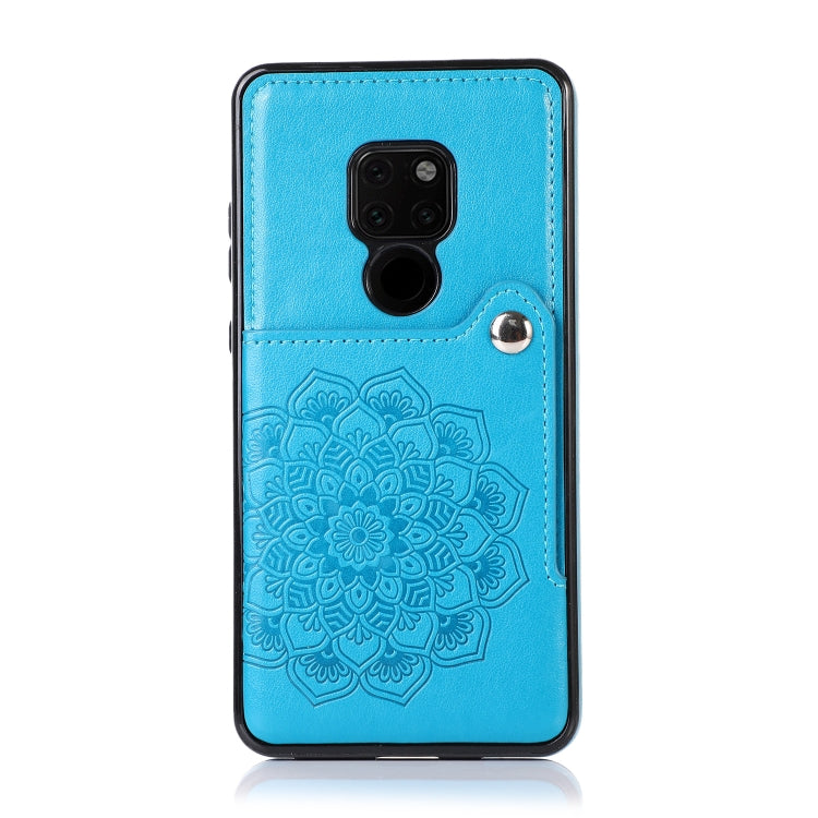 For Huawei Mate 20 Embossed Pattern PU + TPU Protective Case with Holder & Wallet & Card Slots