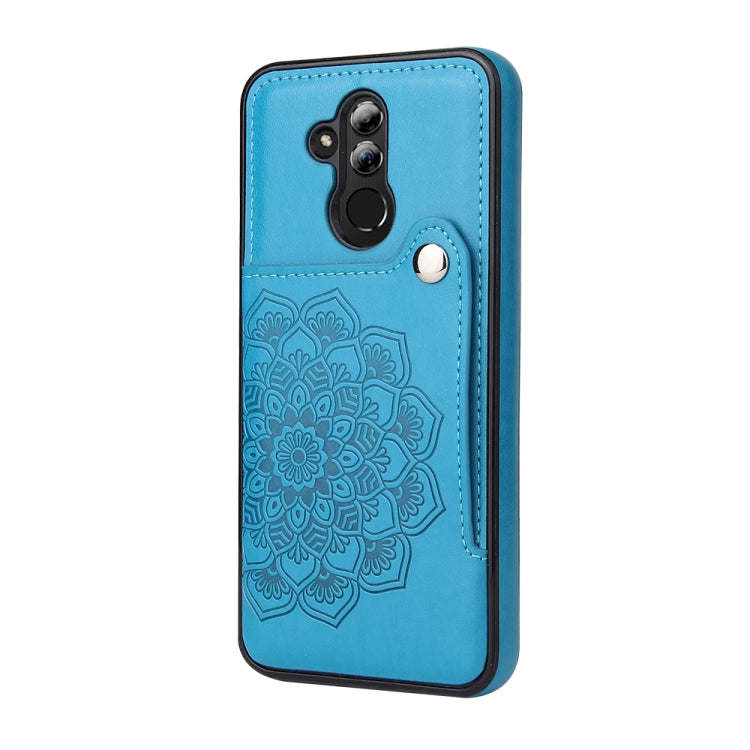 For Huawei Mate 20 Lite Embossed Pattern PU + TPU Protective Case with Holder & Wallet & Card Slots