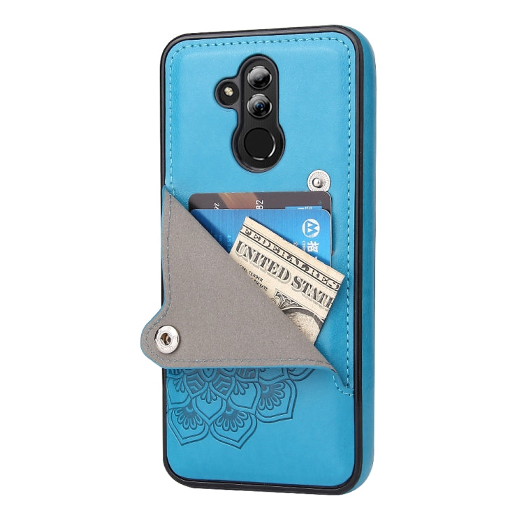 For Huawei Mate 20 Lite Embossed Pattern PU + TPU Protective Case with Holder & Wallet & Card Slots
