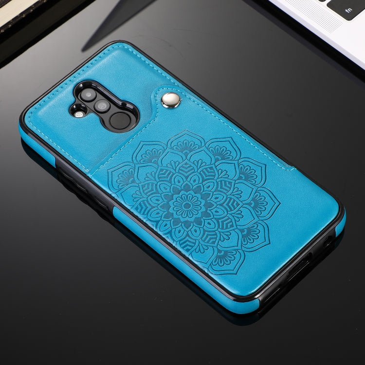 For Huawei Mate 20 Lite Embossed Pattern PU + TPU Protective Case with Holder & Wallet & Card Slots