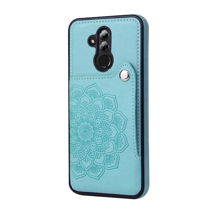 For Huawei Mate 20 Lite Embossed Pattern PU + TPU Protective Case with Holder & Wallet & Card Slots