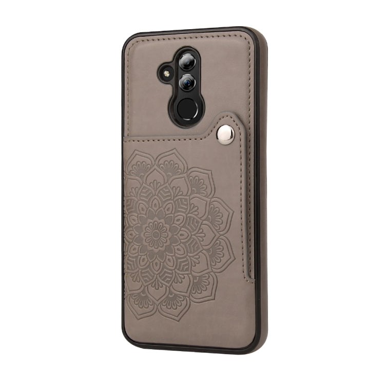 For Huawei Mate 20 Lite Embossed Pattern PU + TPU Protective Case with Holder & Wallet & Card Slots