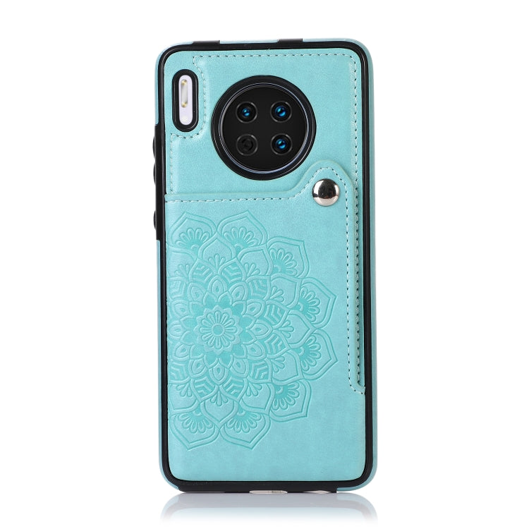 For Huawei Mate 30 Embossed Pattern PU + TPU Protective Case with Holder & Wallet & Card Slots