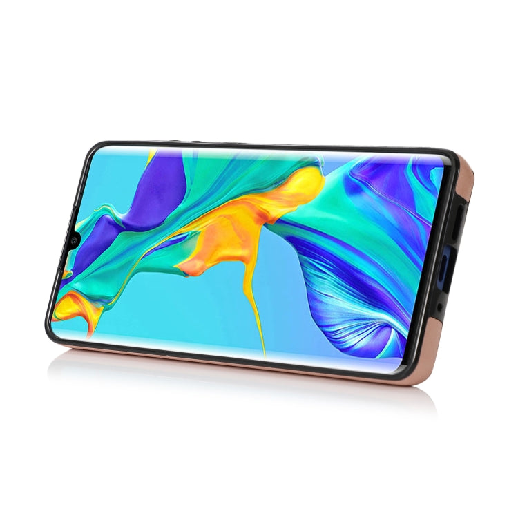 For Huawei P30 Pro Embossed Pattern PU + TPU Protective Case with Holder & Wallet & Card Slots