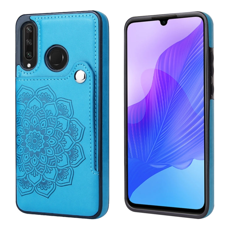 For Huawei P30 Lite Embossed Pattern PU + TPU Protective Case with Holder & Wallet & Card Slots