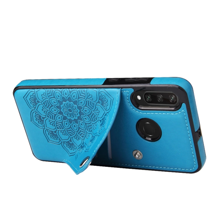 For Huawei P30 Lite Embossed Pattern PU + TPU Protective Case with Holder & Wallet & Card Slots