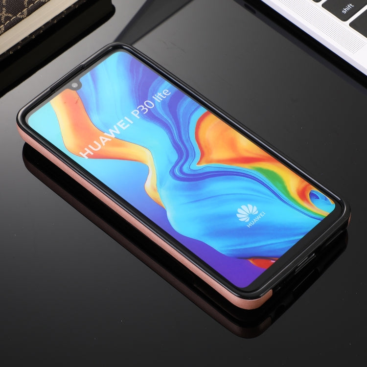 For Huawei P30 Lite Embossed Pattern PU + TPU Protective Case with Holder & Wallet & Card Slots