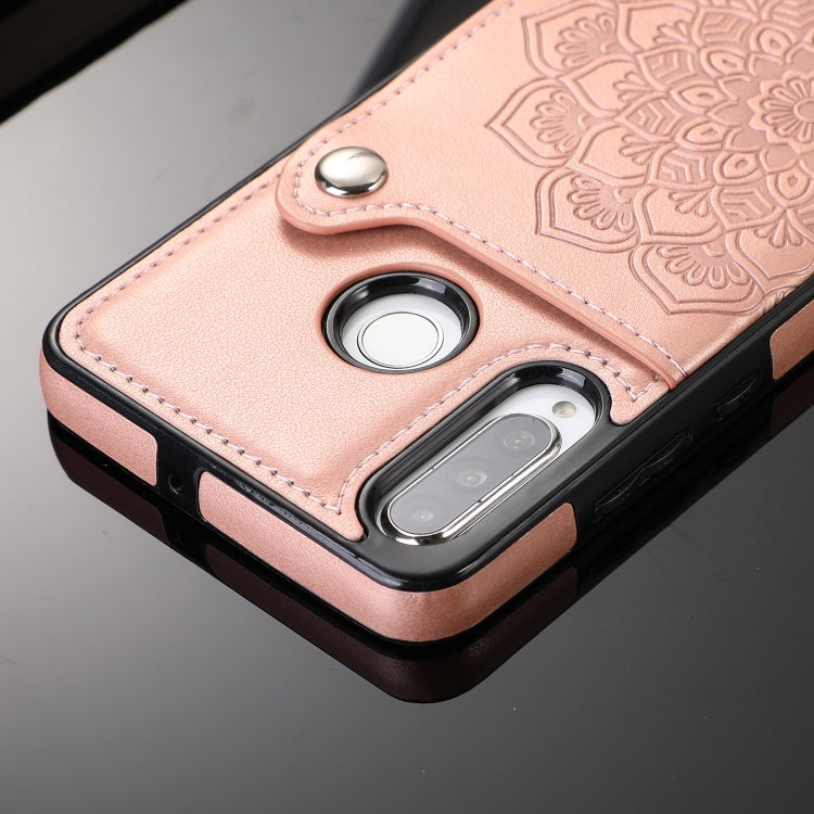 For Huawei P30 Lite Embossed Pattern PU + TPU Protective Case with Holder & Wallet & Card Slots