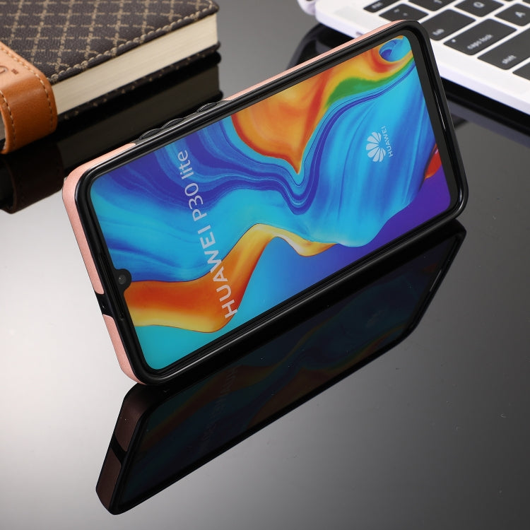 For Huawei P30 Lite Embossed Pattern PU + TPU Protective Case with Holder & Wallet & Card Slots