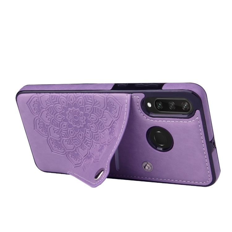 For Huawei P30 Lite Embossed Pattern PU + TPU Protective Case with Holder & Wallet & Card Slots