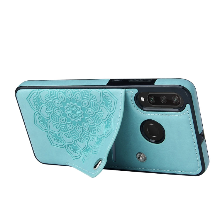 For Huawei P30 Lite Embossed Pattern PU + TPU Protective Case with Holder & Wallet & Card Slots