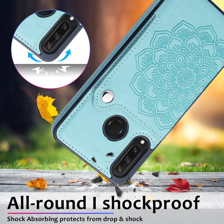 For Huawei P30 Lite Embossed Pattern PU + TPU Protective Case with Holder & Wallet & Card Slots