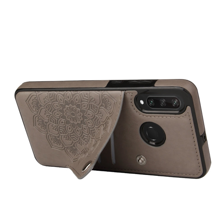 For Huawei P30 Lite Embossed Pattern PU + TPU Protective Case with Holder & Wallet & Card Slots