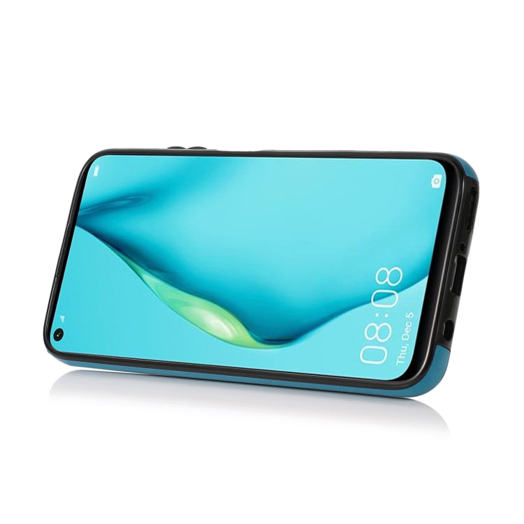 For Huawei P40 Lite Embossed Pattern PU + TPU Protective Case with Holder & Wallet & Card Slots