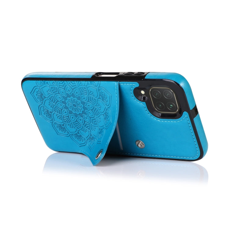 For Huawei P40 Lite Embossed Pattern PU + TPU Protective Case with Holder & Wallet & Card Slots