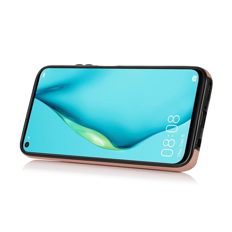 For Huawei P40 Lite Embossed Pattern PU + TPU Protective Case with Holder & Wallet & Card Slots