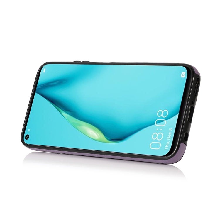 For Huawei P40 Lite Embossed Pattern PU + TPU Protective Case with Holder & Wallet & Card Slots