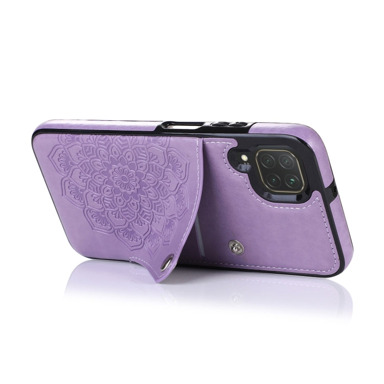For Huawei P40 Lite Embossed Pattern PU + TPU Protective Case with Holder & Wallet & Card Slots
