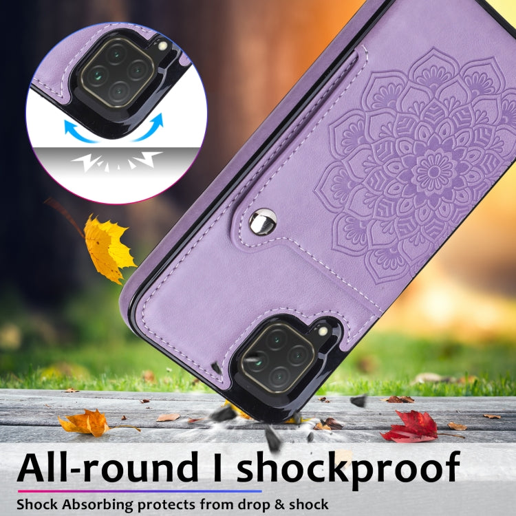 For Huawei P40 Lite Embossed Pattern PU + TPU Protective Case with Holder & Wallet & Card Slots