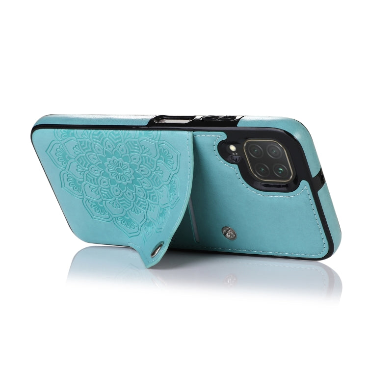 For Huawei P40 Lite Embossed Pattern PU + TPU Protective Case with Holder & Wallet & Card Slots
