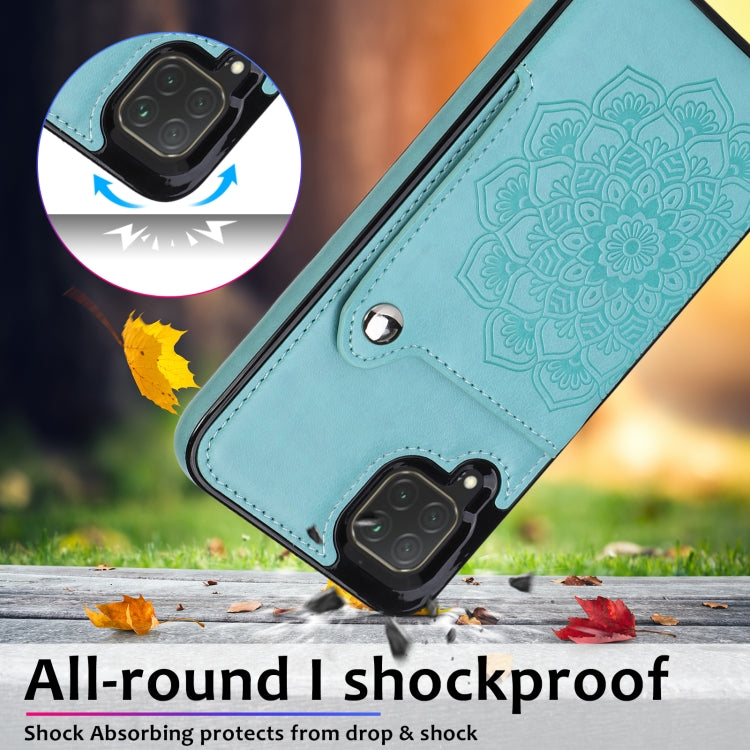 For Huawei P40 Lite Embossed Pattern PU + TPU Protective Case with Holder & Wallet & Card Slots
