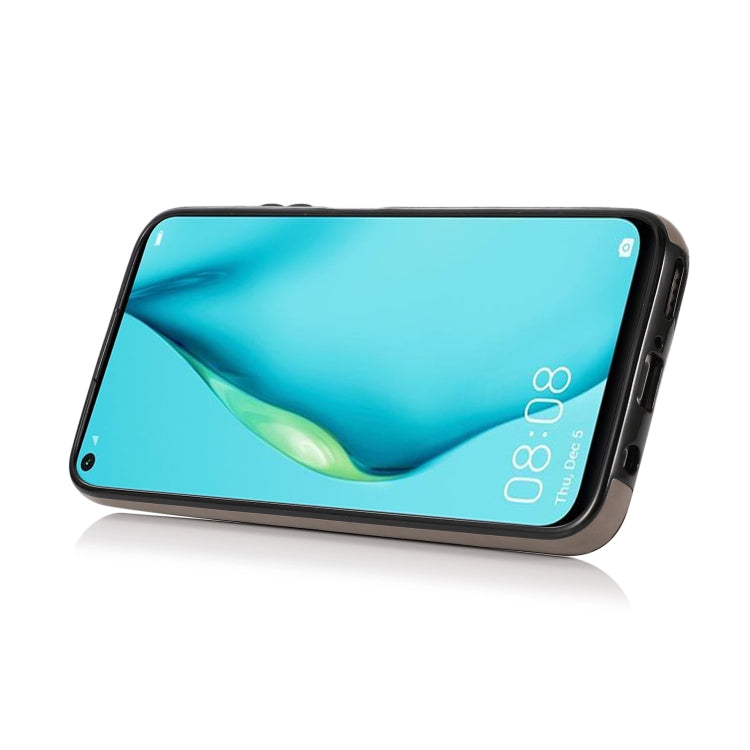For Huawei P40 Lite Embossed Pattern PU + TPU Protective Case with Holder & Wallet & Card Slots