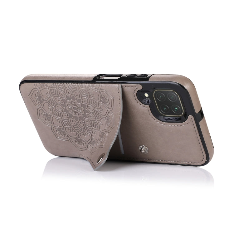 For Huawei P40 Lite Embossed Pattern PU + TPU Protective Case with Holder & Wallet & Card Slots