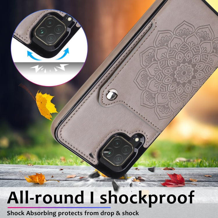 For Huawei P40 Lite Embossed Pattern PU + TPU Protective Case with Holder & Wallet & Card Slots