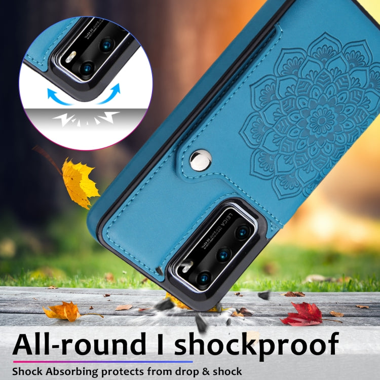 For Huawei P40 Pro Embossed Pattern PU + TPU Protective Case with Holder & Wallet & Card Slots