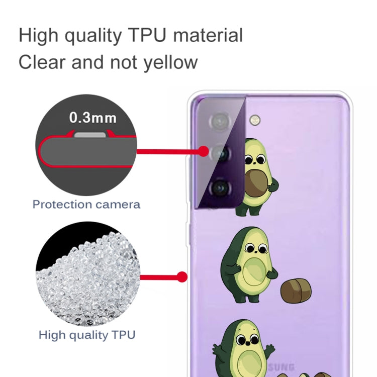 For Samsung Galaxy S21 5G Colored Drawing Pattern Highly Transparent TPU Protective Case